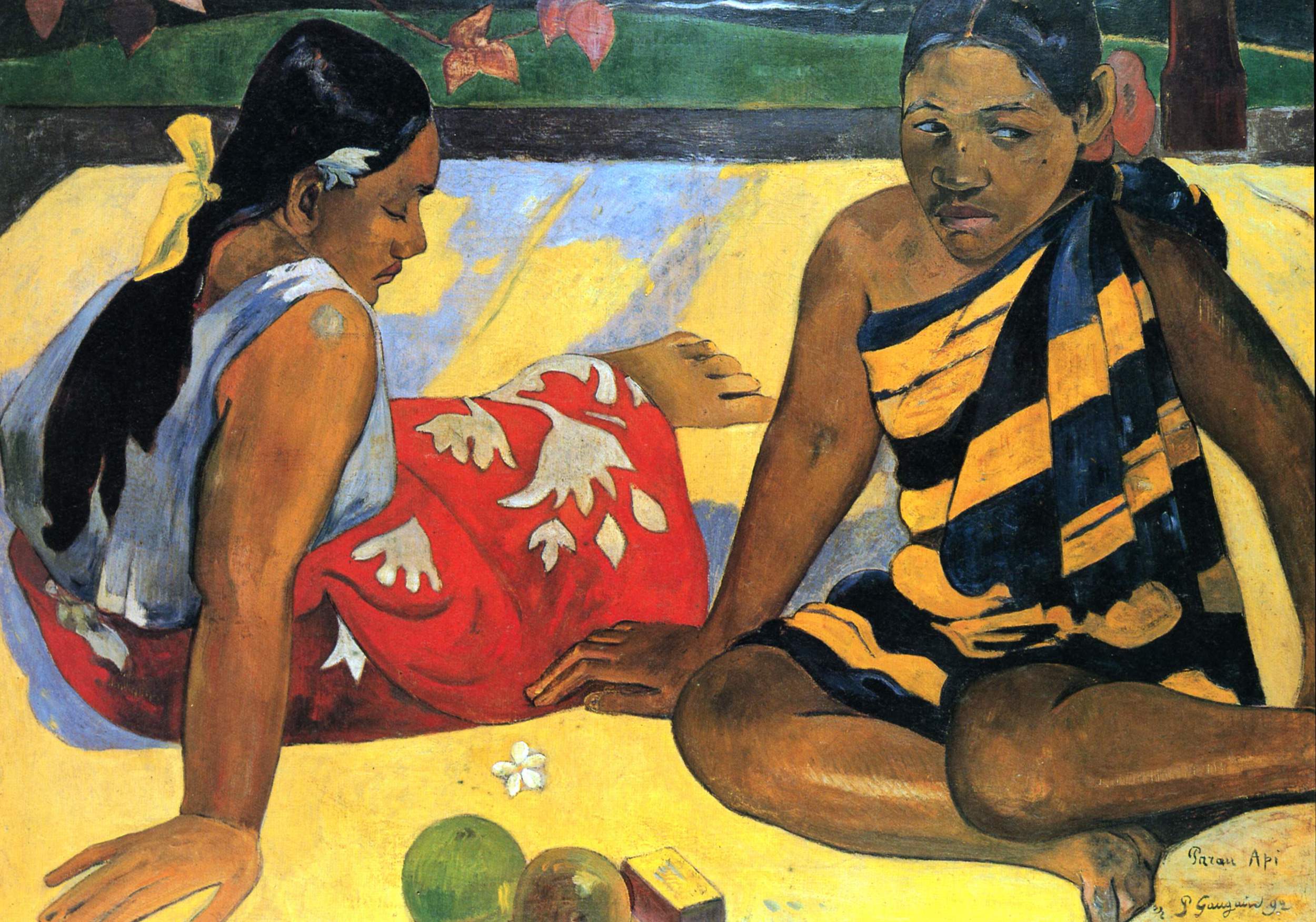 ポール・ゴーギャン、【タヒチの女】、希少な画集画より 絵画 世界の名画シリーズ 額縁付 ポール・ゴーギャン 「タヒチの女