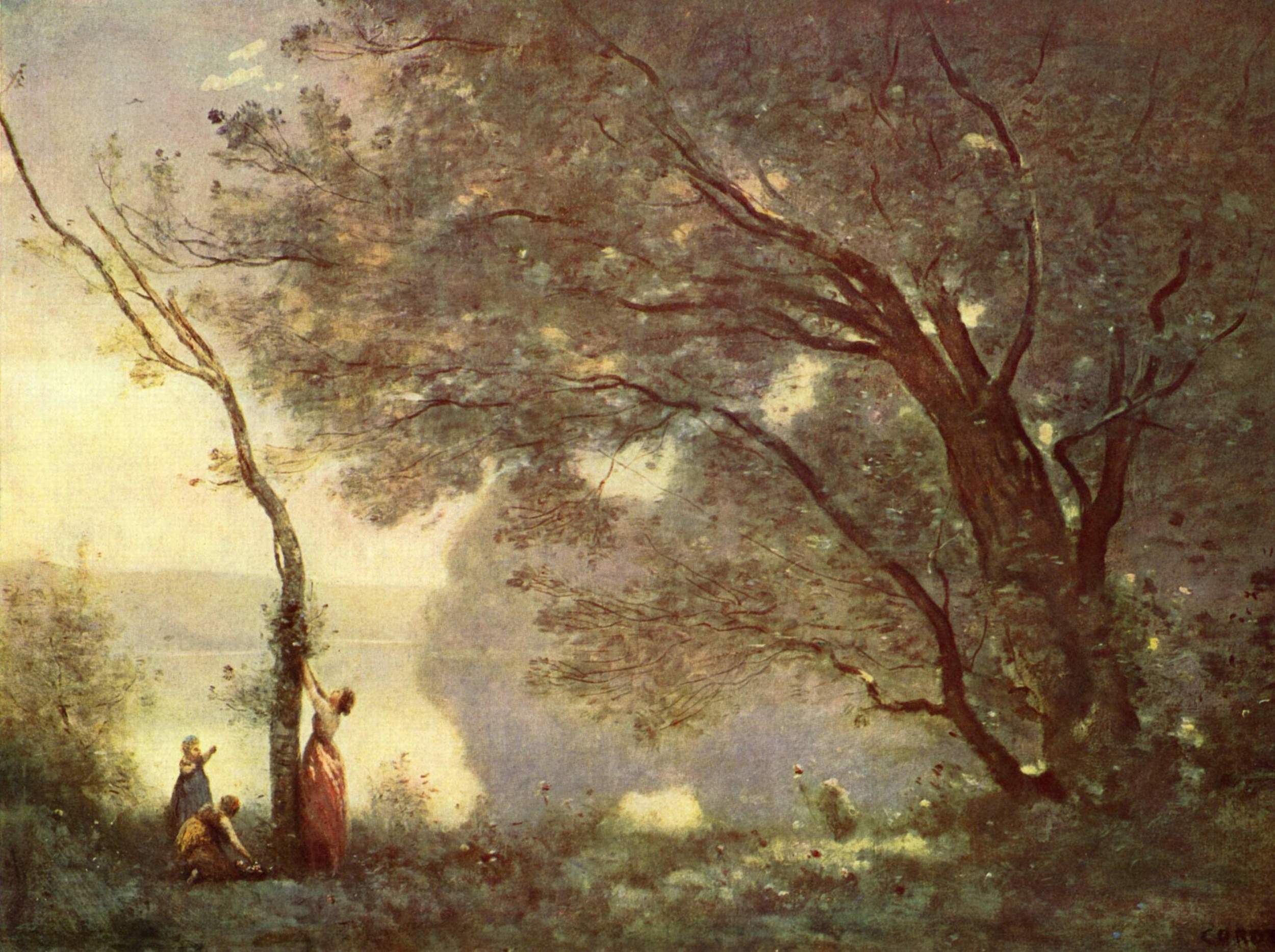 世界のタグ名画 - モルトフォンテーヌの思い出 1864 ルーヴル美術館蔵