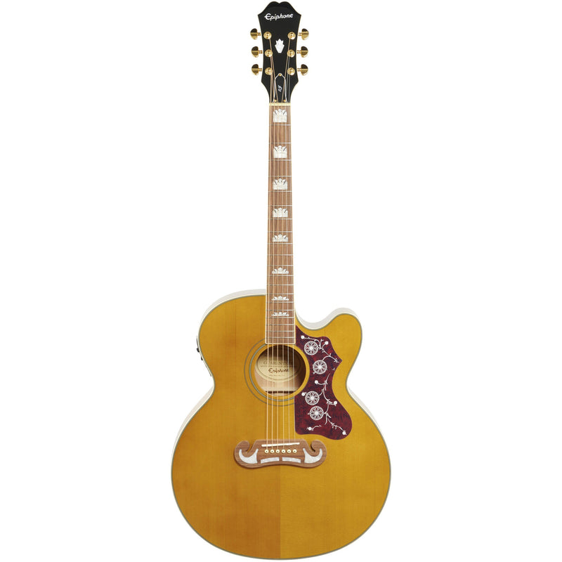 Epi J-200SCE (Solid Top) Nat – Motor City Guitar