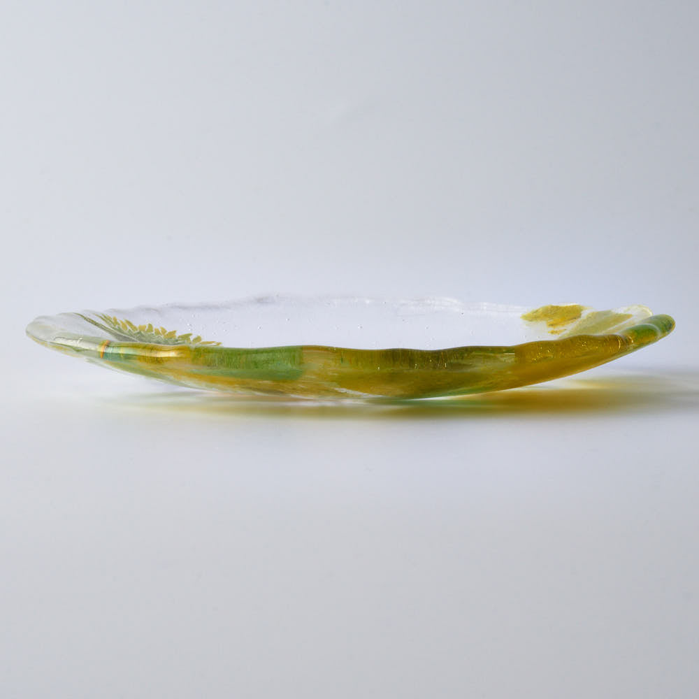 APLICO GLASS 向日葵(ひまわり)硝子丸皿 ¥16,500 大人の焼き物