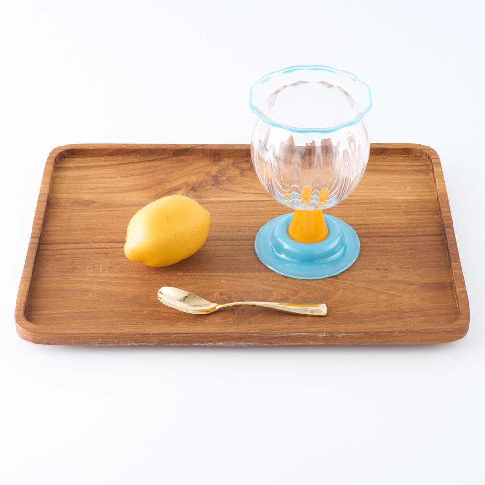 ガラス作家 北形槙子 poppin' parfait clear (LBL×YL) ¥17,600 大人の