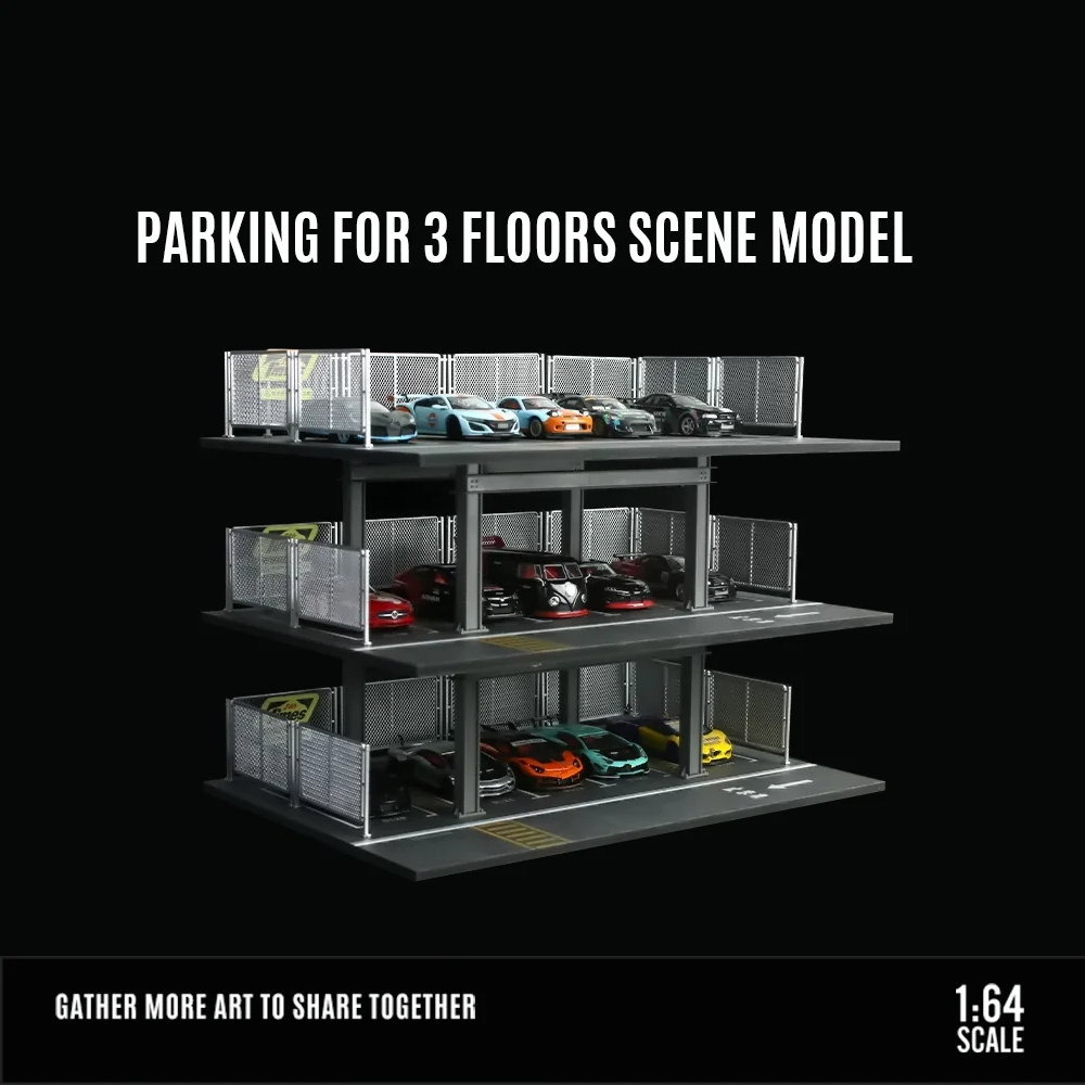 Aventi Designs Three Level Parking Garage - 1/64 LED Diorama - Hot Whe