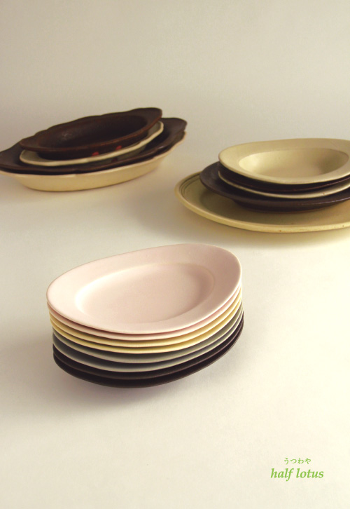 終了＞ 個展 4/8-19 岡本純一展「Awabi ware オーバル全景」at half