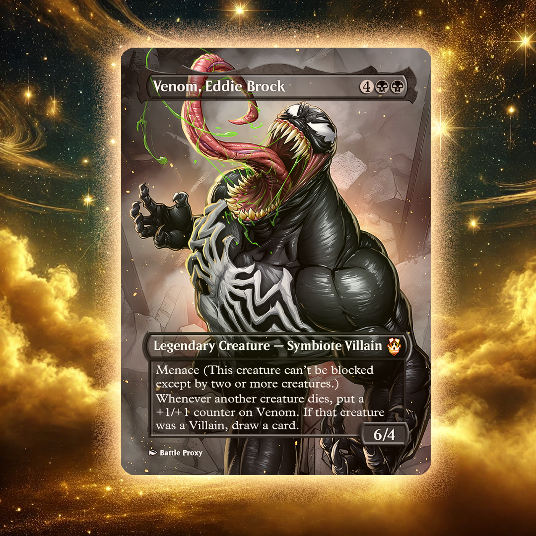 MTG Custom Proxy - Venom, Eddie Brock Proxy from the Spider-Man
