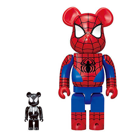 Happyくじ MARVEL 31種 100% & SPIDERMAN 400% ベアブリック（BE