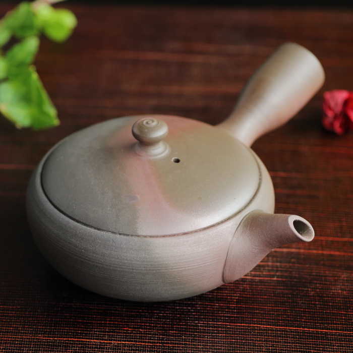 伊藤成二 極平丸窯変急須 満容量190ml 作家もの常滑焼煎茶器 日本茶