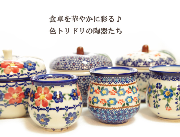 ポーリッシュポタリー マグカップ ポーランド陶器 KALICH カリヒ バラ