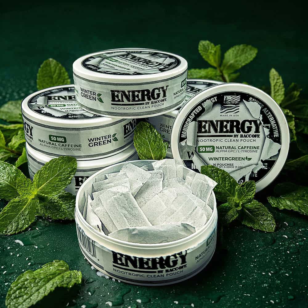 BaccOff Energy- Nootropioc Wintergreen Pouches