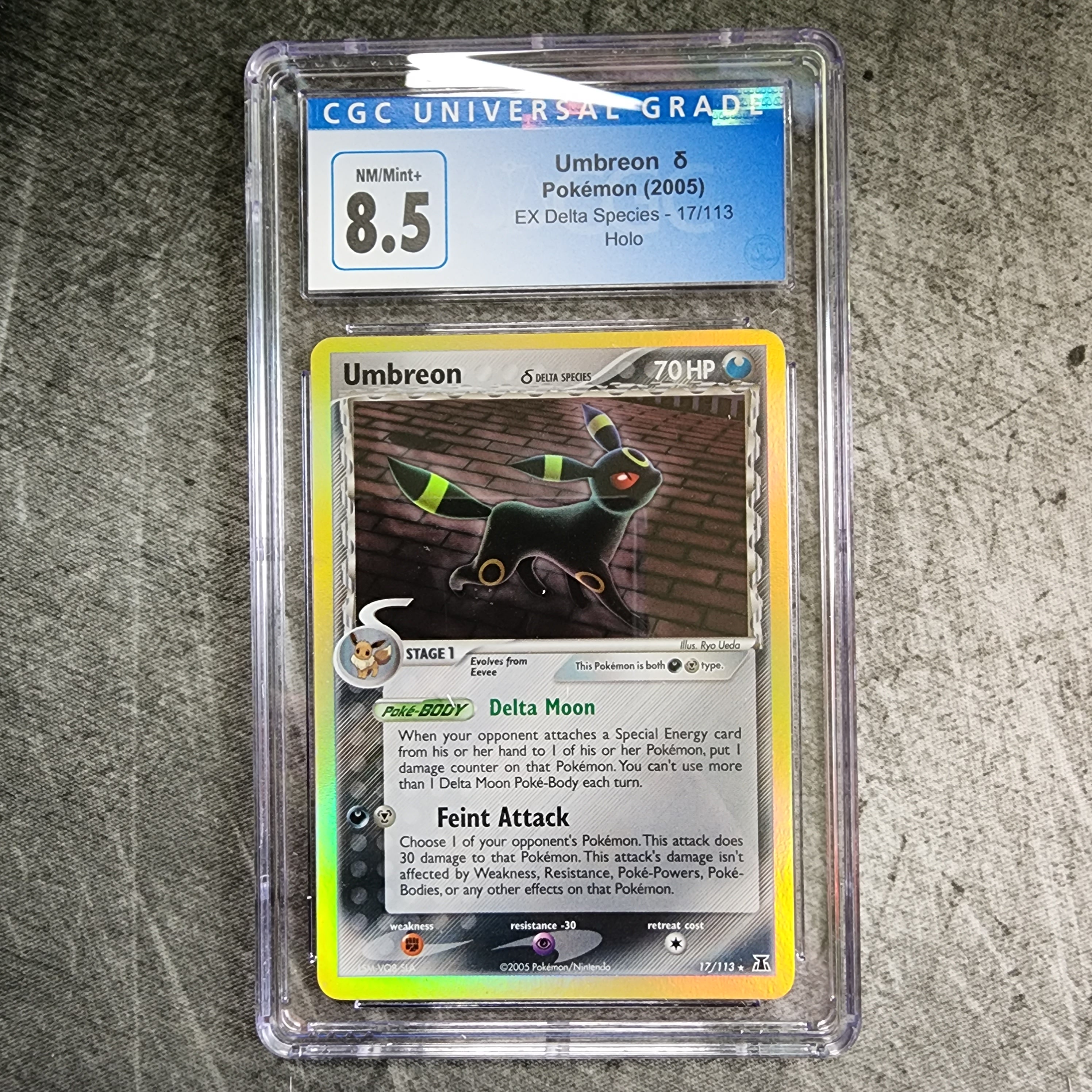 CGC 8.5 Umbreon 17/113 Rare Holo Pokemon EX Delta Species – FNT