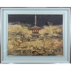 平川敏夫 『大和塔韻』 日本画 - 北海道画廊