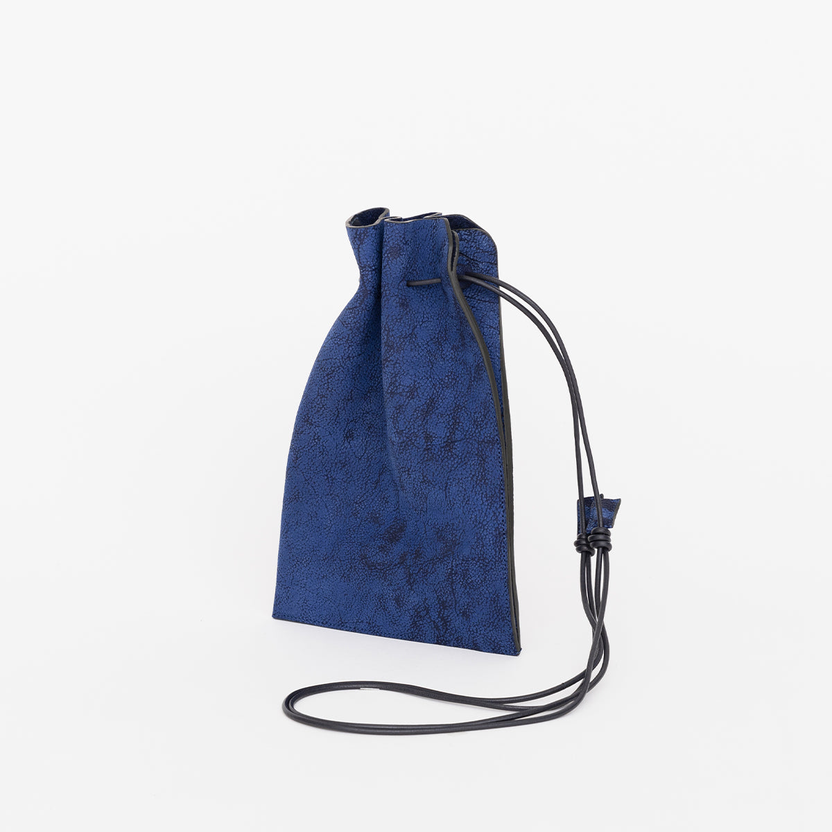 HERRIE KINCHAKU POUCH - PM / NUBUCK SHIRO｜白鞣しヌバック 巾着