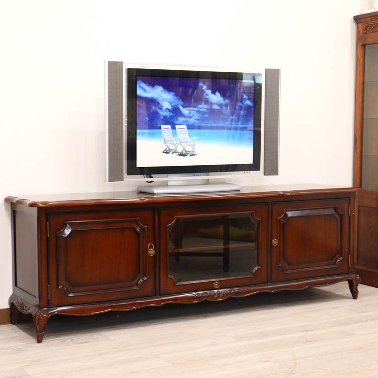 テレビボード マホガニー 180cm ローキャビネット テレビ台 – 輸入家具