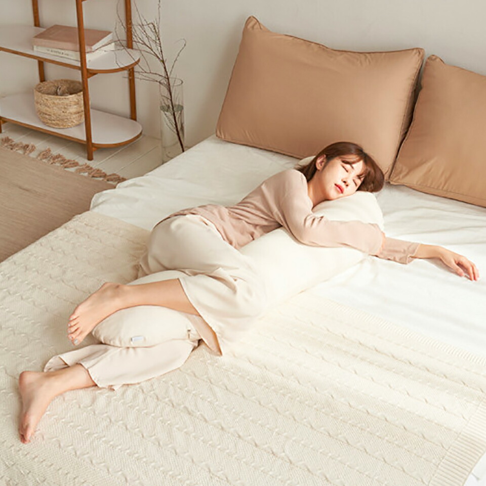 抱きまくら L字型 ボディクッション 130cm×65cm 洗える L型 カバー 8色