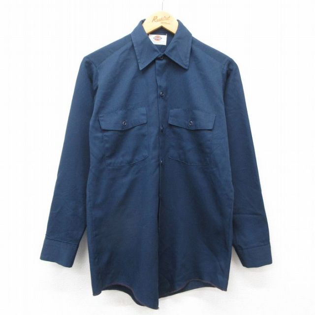 古着通販 S☆古着 ディッキーズ 長袖 ワーク シャツ メンズ 90年代 90s