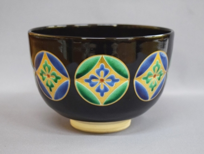 高橋道八 色絵七宝つなぎ 茶碗 | 茶道具 小西康のぶろぐ