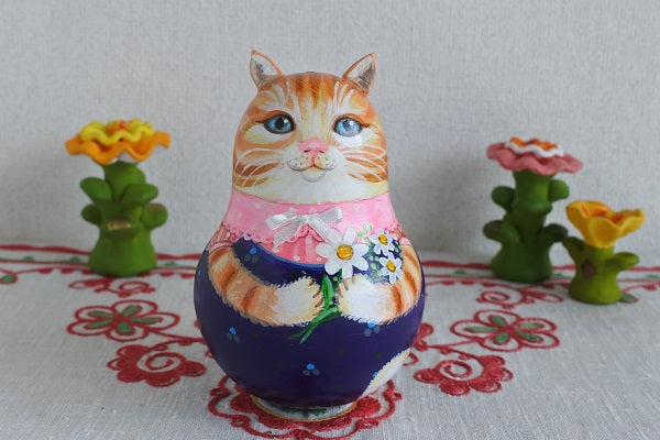 起き上がりこぼし ロシア民芸品 木工 音色 お祝い 贈答品 縁起物
