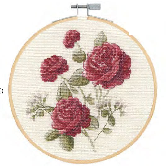 DMC 刺しゅう枠付 刺しゅうキット ROSE BK1935 【KY】VINTAGE FLOWERS