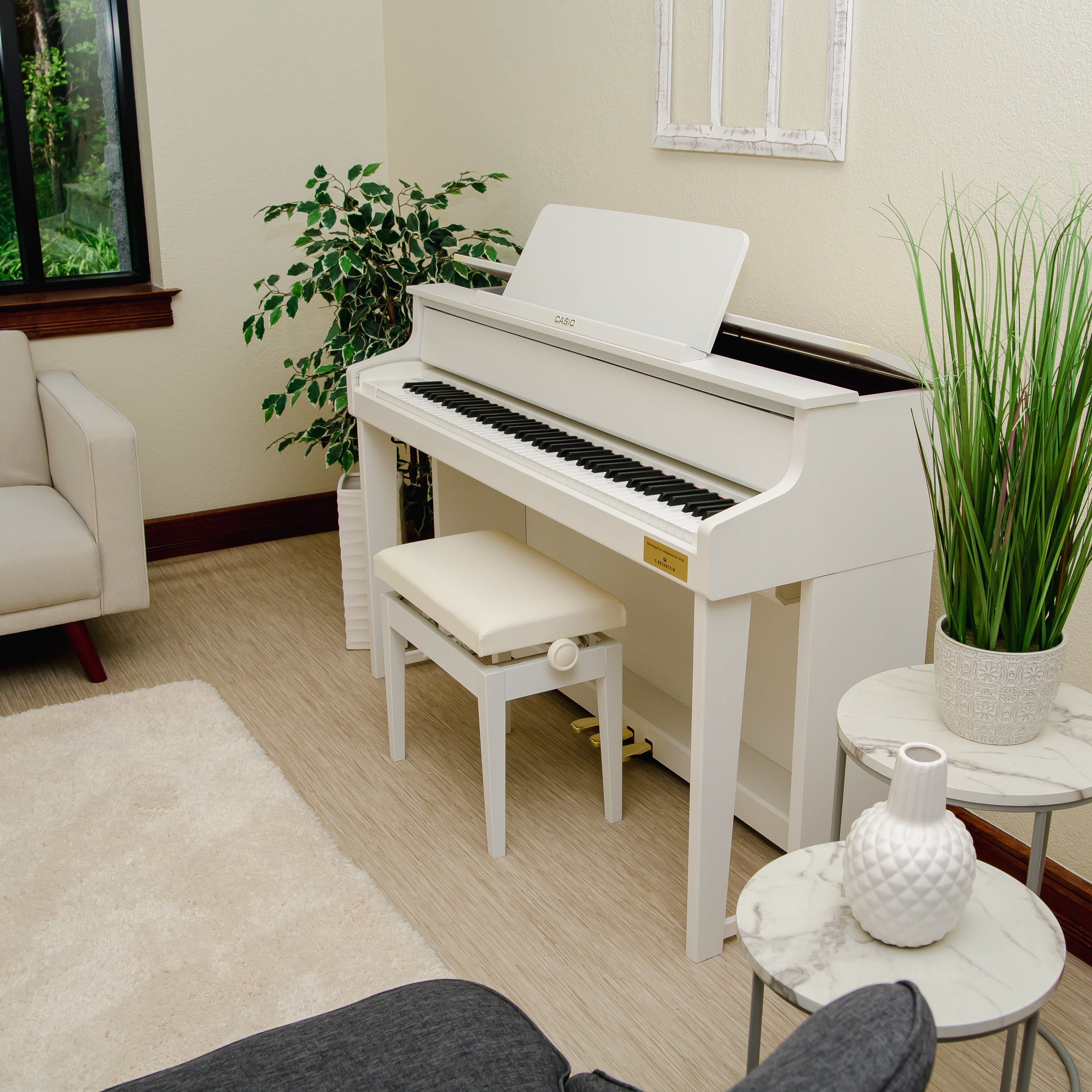 Casio Celviano Grand Hybrid GP-310 Digital Piano - Natural White