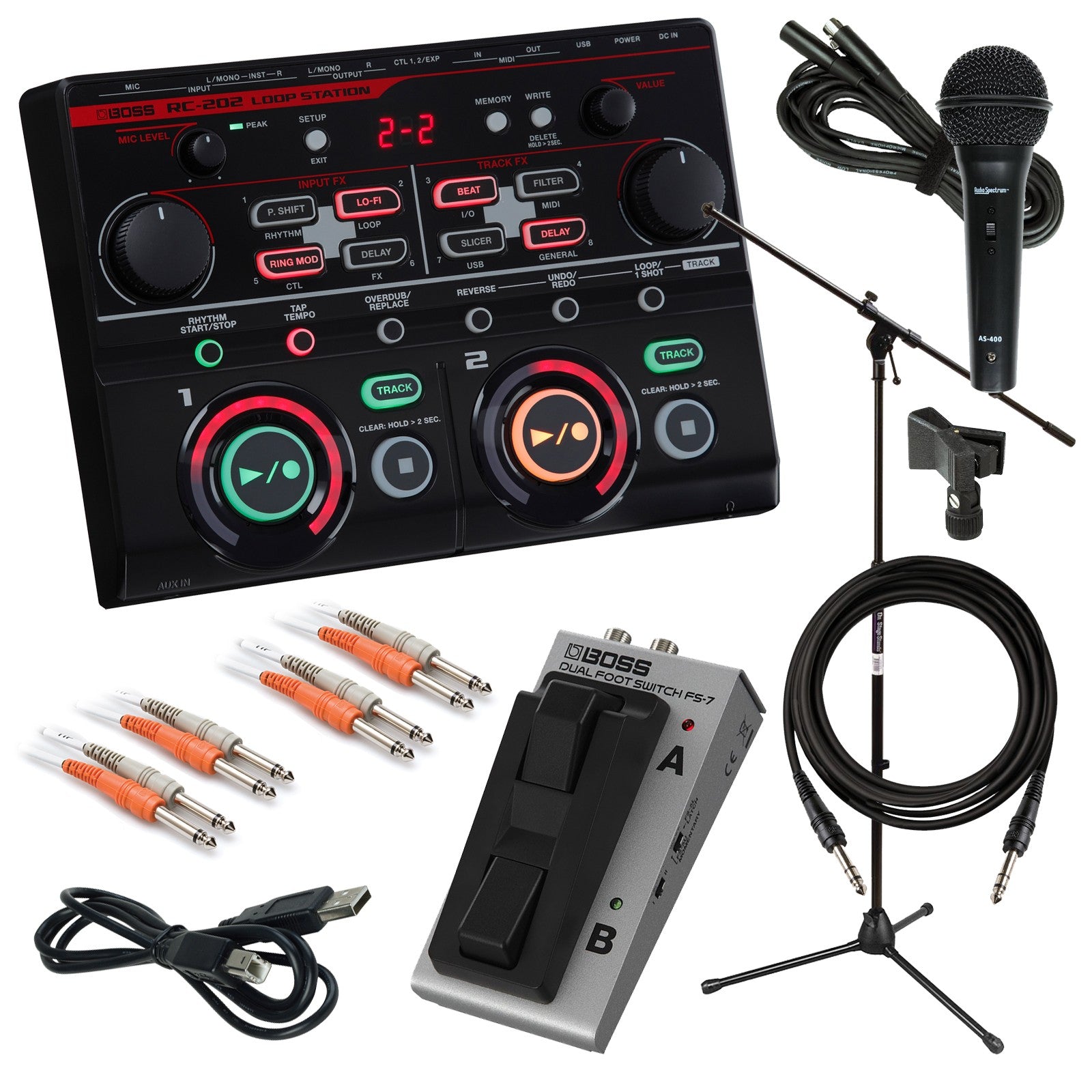 Boss RC-202 Loop Station STAGE KIT – Kraft Music