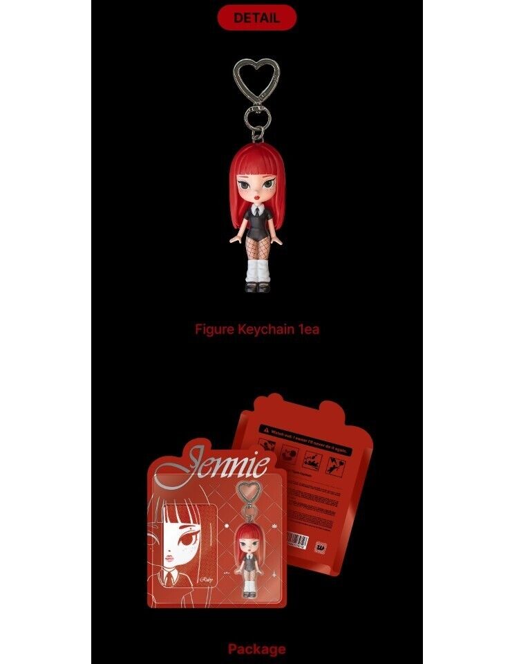 BLACKPINK JENNIE - RUBY Official Figure Keychain Official MD – K-STAR