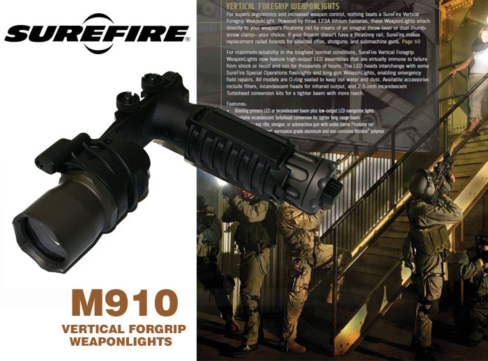 SUREFIRE M910A ヴァーティカル ウェポンライト : アカリセンター公式