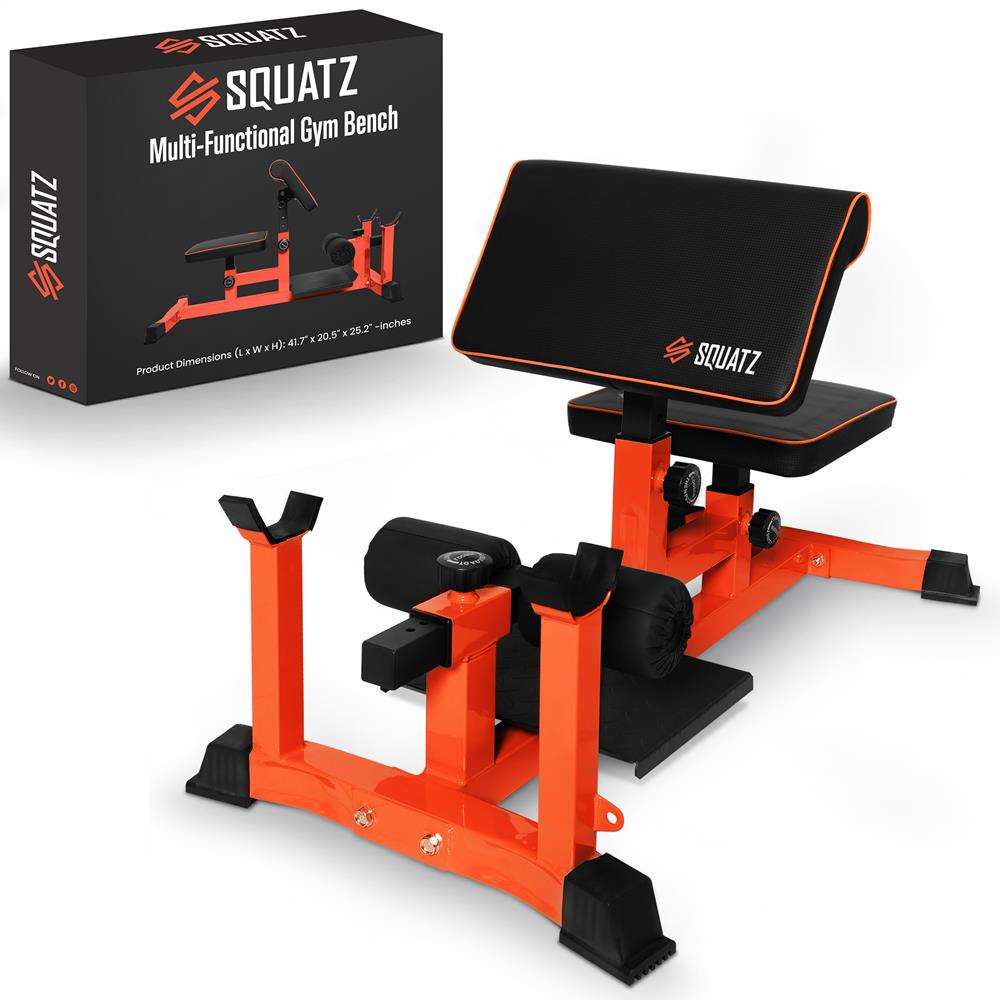 Sissy Squat Machine - Build Muscle - Heavy-Duty Steel - Black