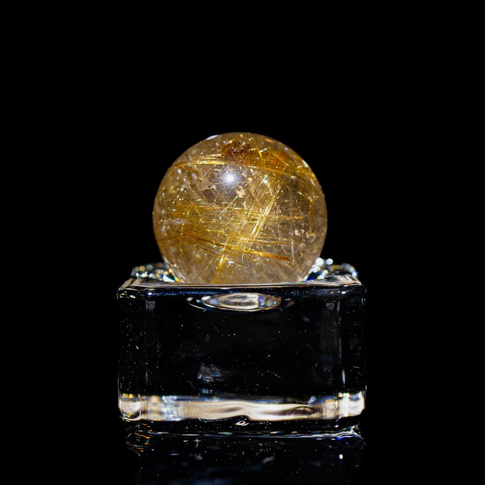 ルチルクォーツ スフィア】直径約18.4mm ブラジル産 丸玉タイプ