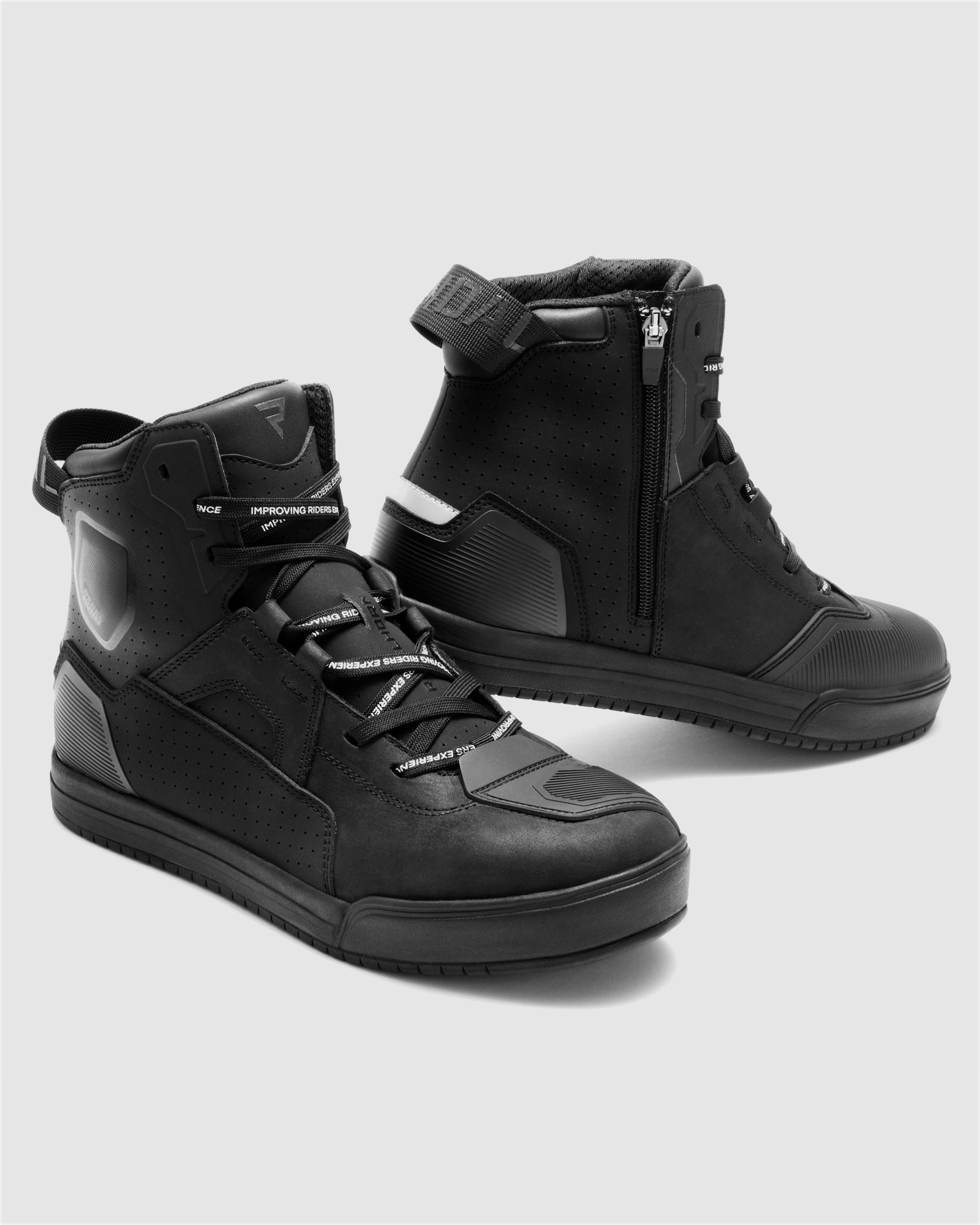 Vandal II Motorcycle Boots Black | Rebelhorn Official