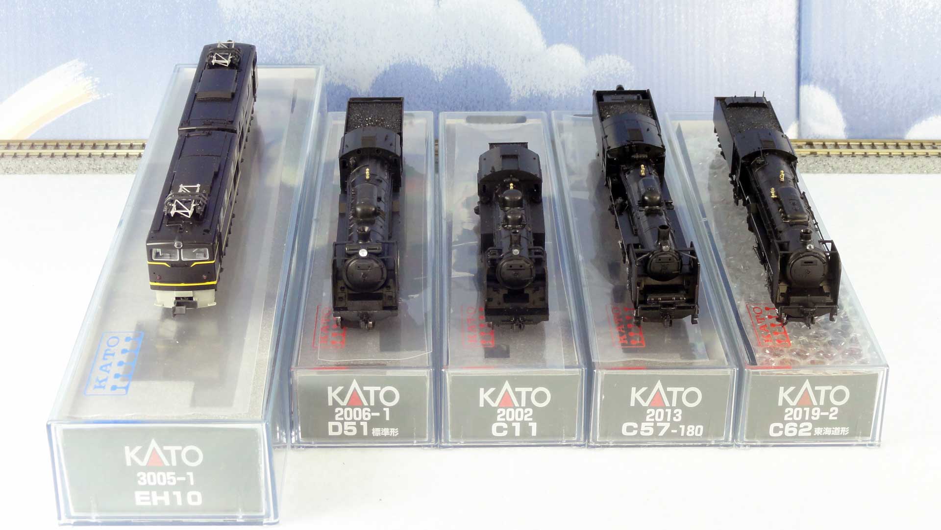 KATO Nゲージ】C62東海道,C57-180,C11,D51標準,EH10の紹介詳細写真と