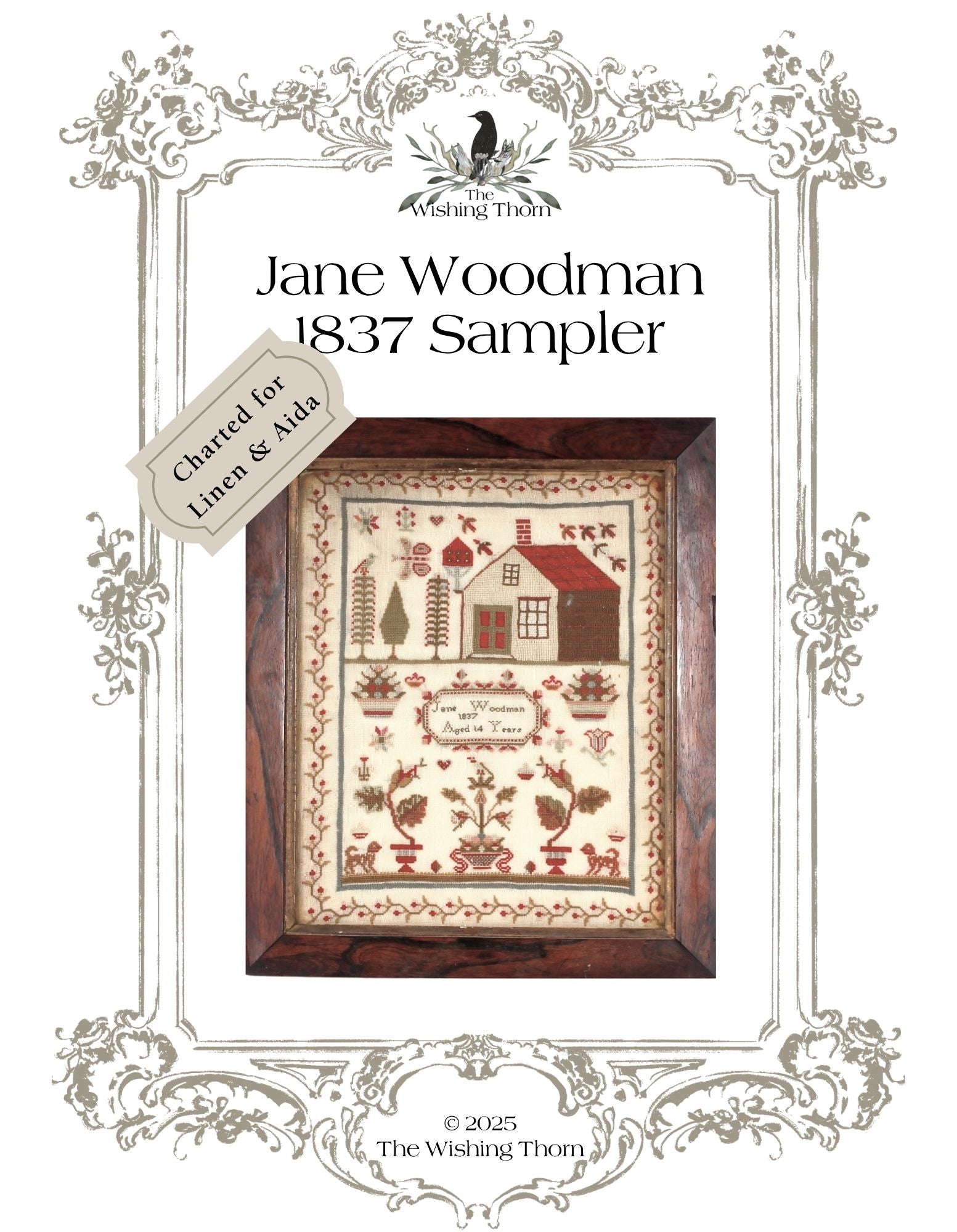 Jane Woodman Sampler 1837 Paper Chart – The Wishing Thorn