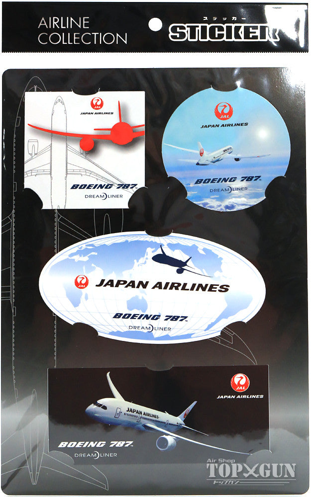 丸彰 JAL ステッカー4枚セット 日本航空 [MZ329]