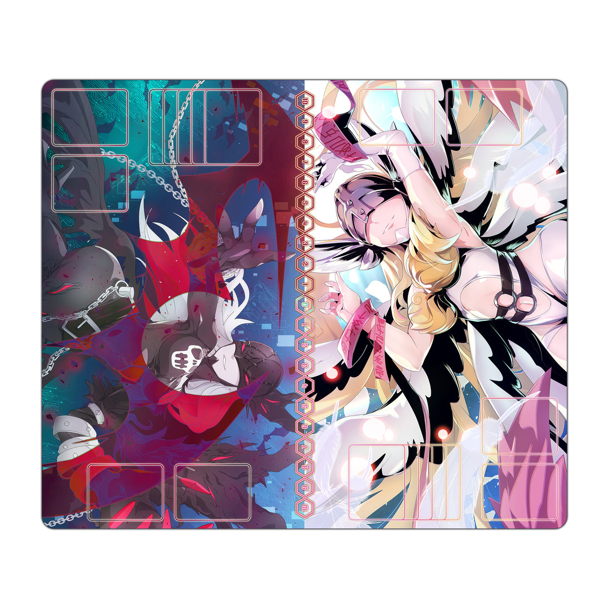 エンジェウーモン & レディデビモン TCG 2人用プレイマット TCG 2