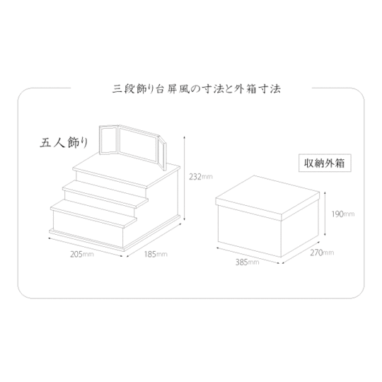 瑞鳳雛 木製三段飾り 【丹青堂製】｜雛人形の販売・通販【丹青堂