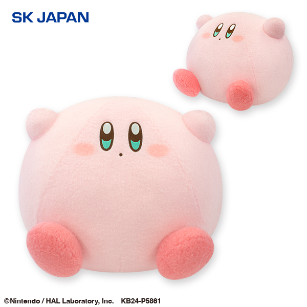 星のカービィ羊毛フェルト風超BIGぬいぐるみ(まんぷく座り)｜タイトー