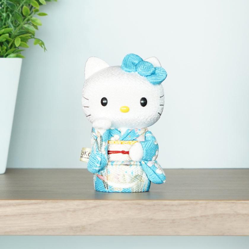 招き猫｜招きハローキティ (青) | 江戸木目込み | 柿沼人形 ｜BECOS