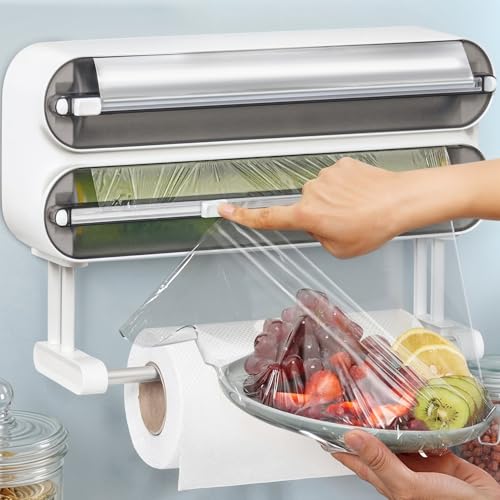 ABOUT SPACE Magnetic Wrap Dispenser with Cutter - 4 in 1 Wall