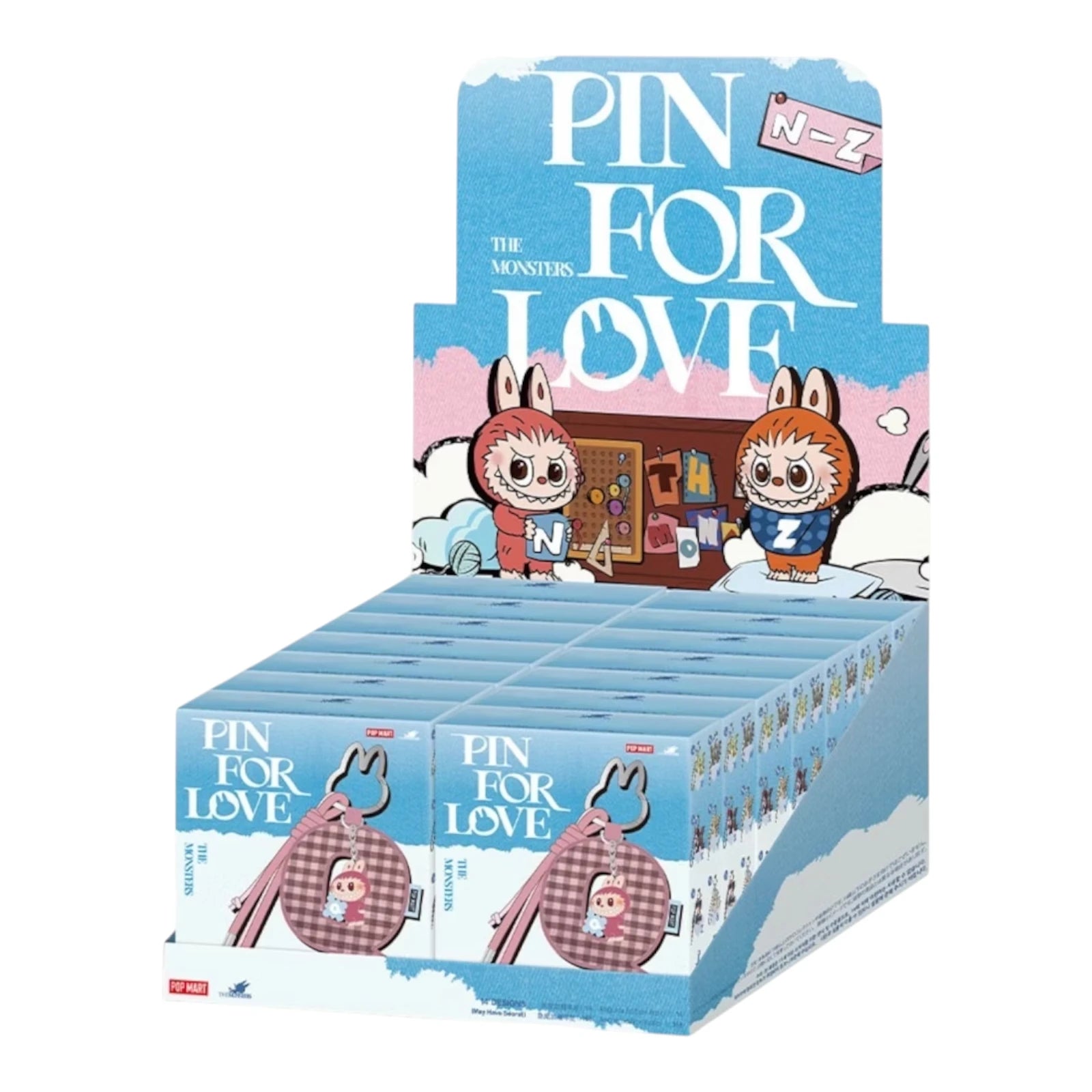 Pop Mart Labubu The Monsters Pin for Love Series Letter Pendant
