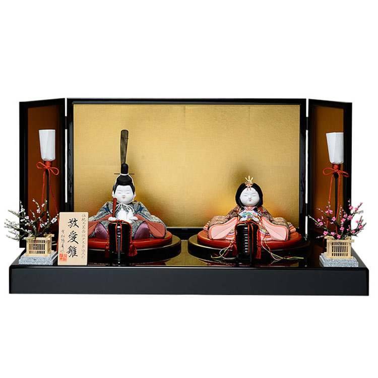 木目込／親王飾 木目人形：・敬愛雛：有松陽寿作｜人形の伏見屋
