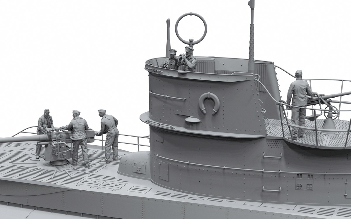 ドイツ潜水艦乗組員 & 指揮官（6体セット） | 株式会社 ハセガワ