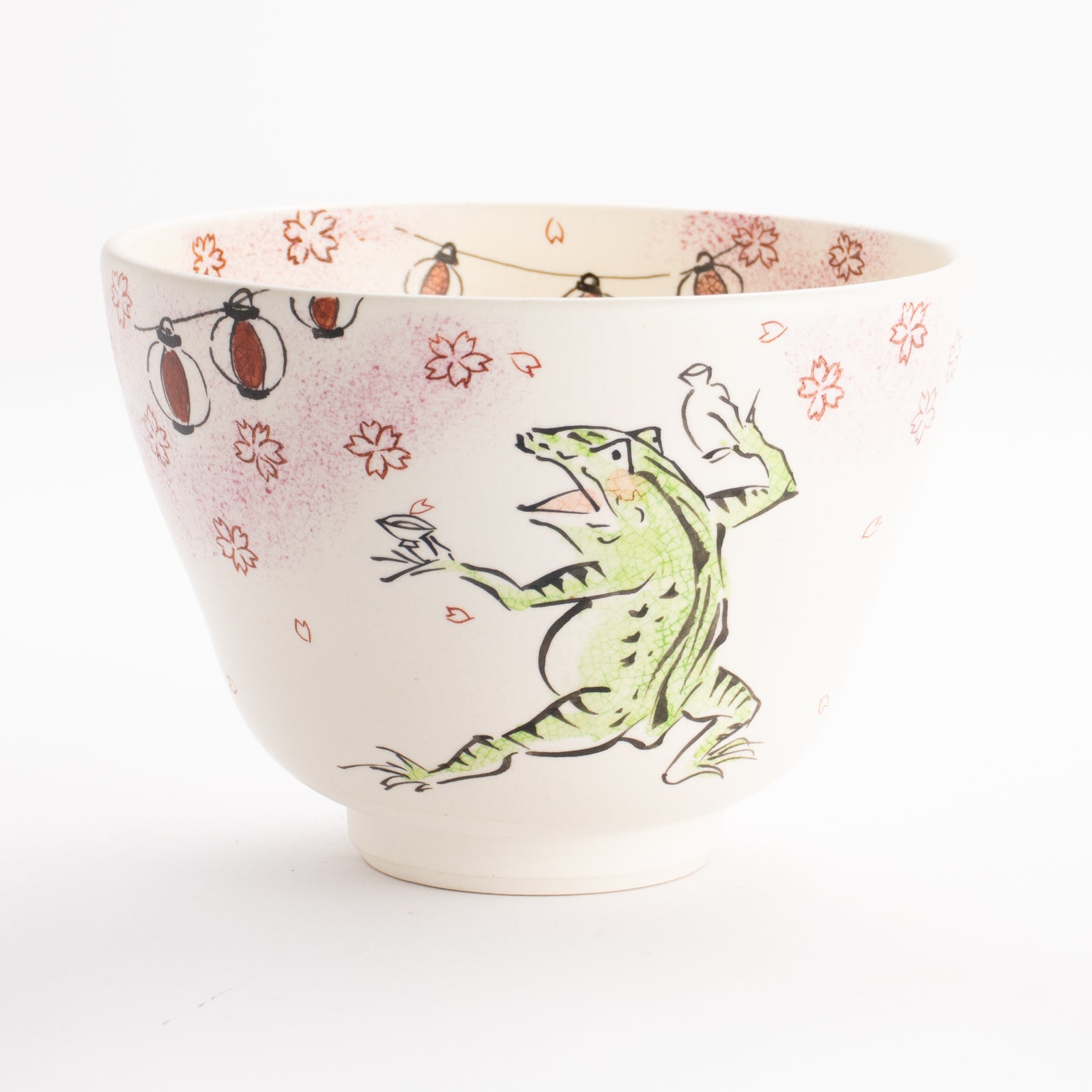 京都 清水焼】抹茶碗 鳥獣戯画「春の宴」 宗絢｜コトポッター