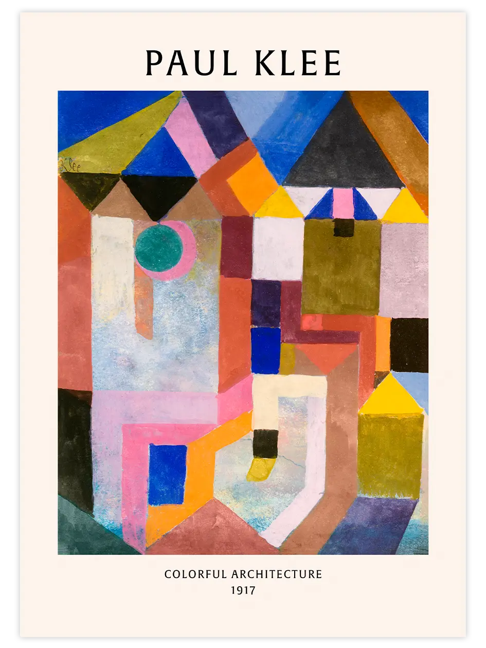 Paul Klee Colorful Architecture Posteri - Fine Art Baskı – Nordika