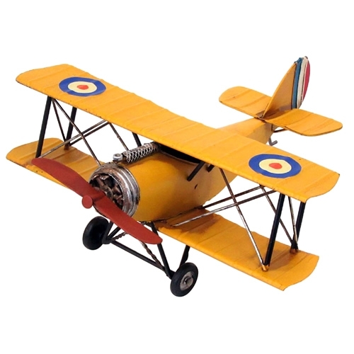 ブリキのおもちゃ飛行機 イギリス戦闘機(複葉)(Mサイズ) , 大人の