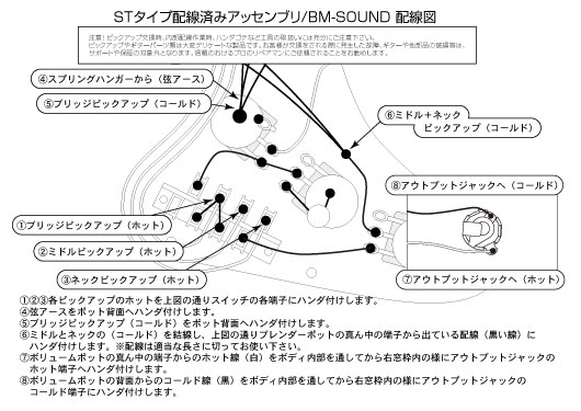 STタイプ配線ずみアッセンブリ／オレンジドロップ コンデンサー/BM