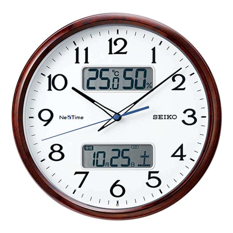 SEIKO セイコー ネクスタイム(液晶表示付) 電波掛け時計 ZS252B – 正美