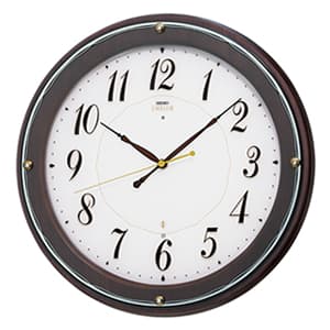 SEIKO EMBLEM セイコーエムブレム シックな木製電波壁掛時計[HS545B
