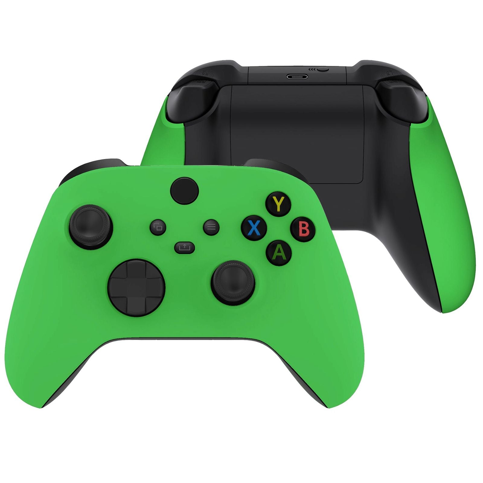 Lime Green Front Shell With Side Rails Panel For Xbox Series X/S
