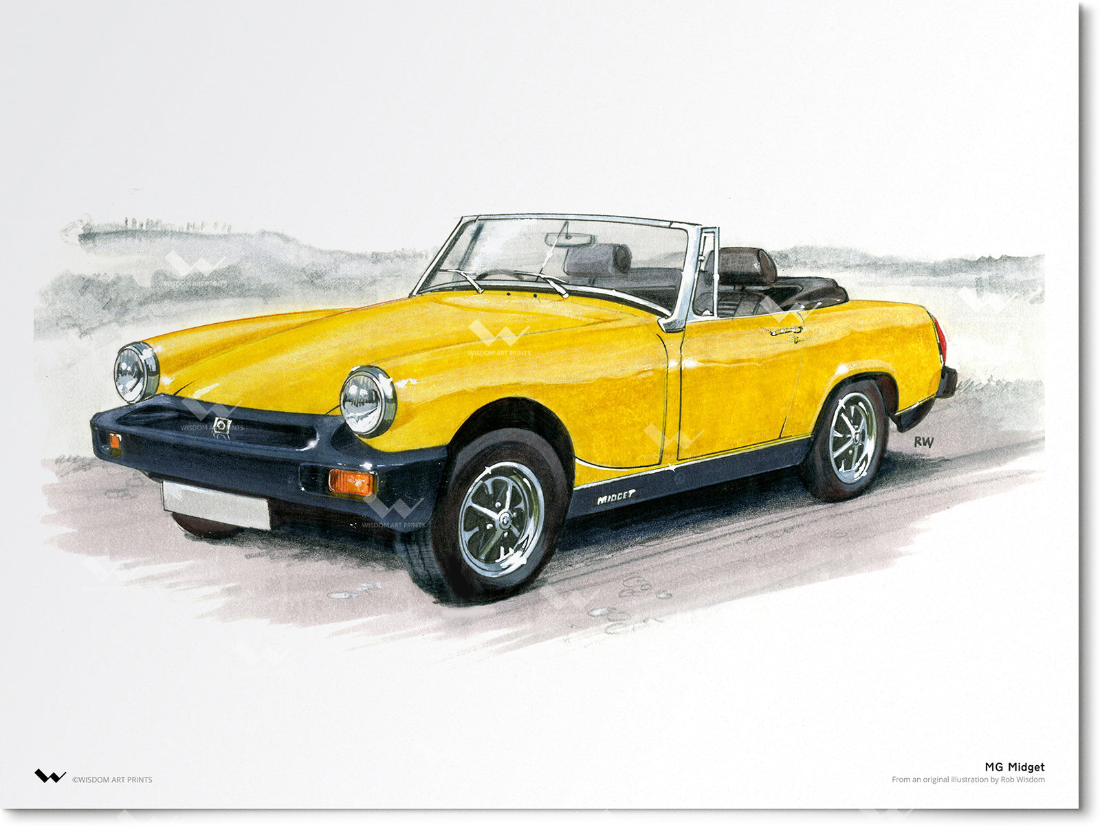 MG Midget Art Print – Wisdom Art Prints