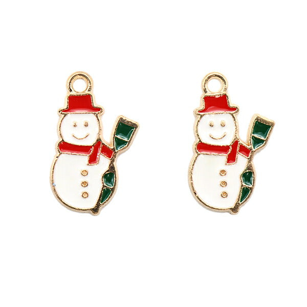アクセサリー素材 『クリスマスチャーム 雪だるま 2個入リ CM5409-XXX