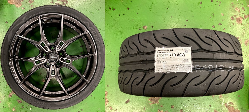 WRX S4 にグラムライツ57FXZ＆ADVAN Neova AD08R 19インチ取付
