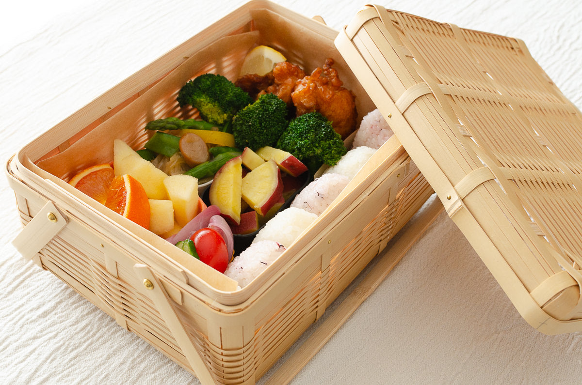 白竹の手つき弁当かご お弁当や収納に – 市川籠店 | 1basketry